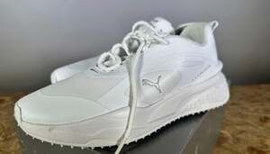 Puma GS Fast 376584-02 Puma White Mens Spikeless Golf Shoes US 7